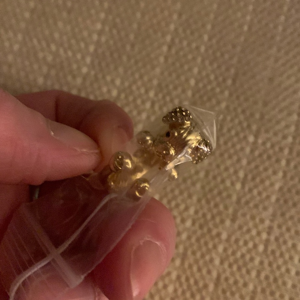 NWT Kate Spade Gold Crystal Puppy Wrap Ring Size 7 #7 NEW - Picture 7 of 15